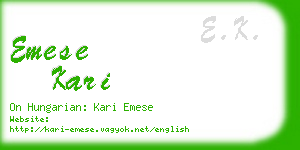 emese kari business card